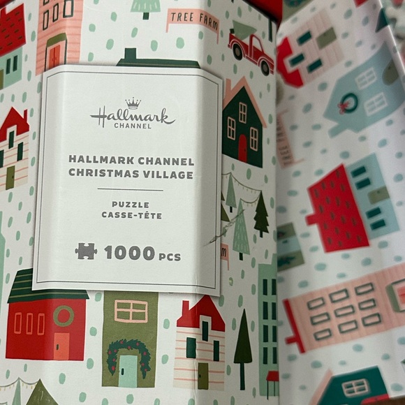 NEW. Hallmark Christmas Village Puzzle with Red and Green - Picture 2 of 4